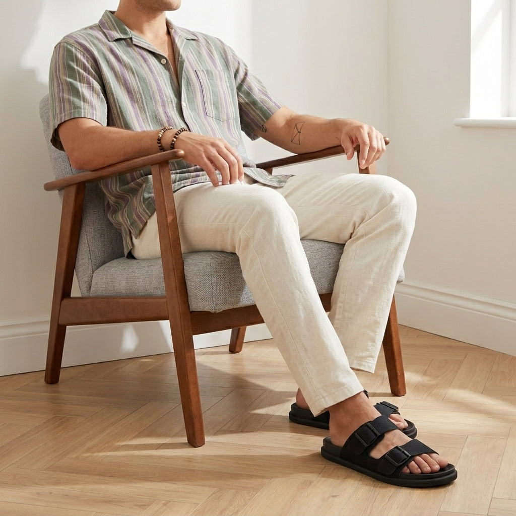 Alpha Genuine Leather Mens Sandals - view 10