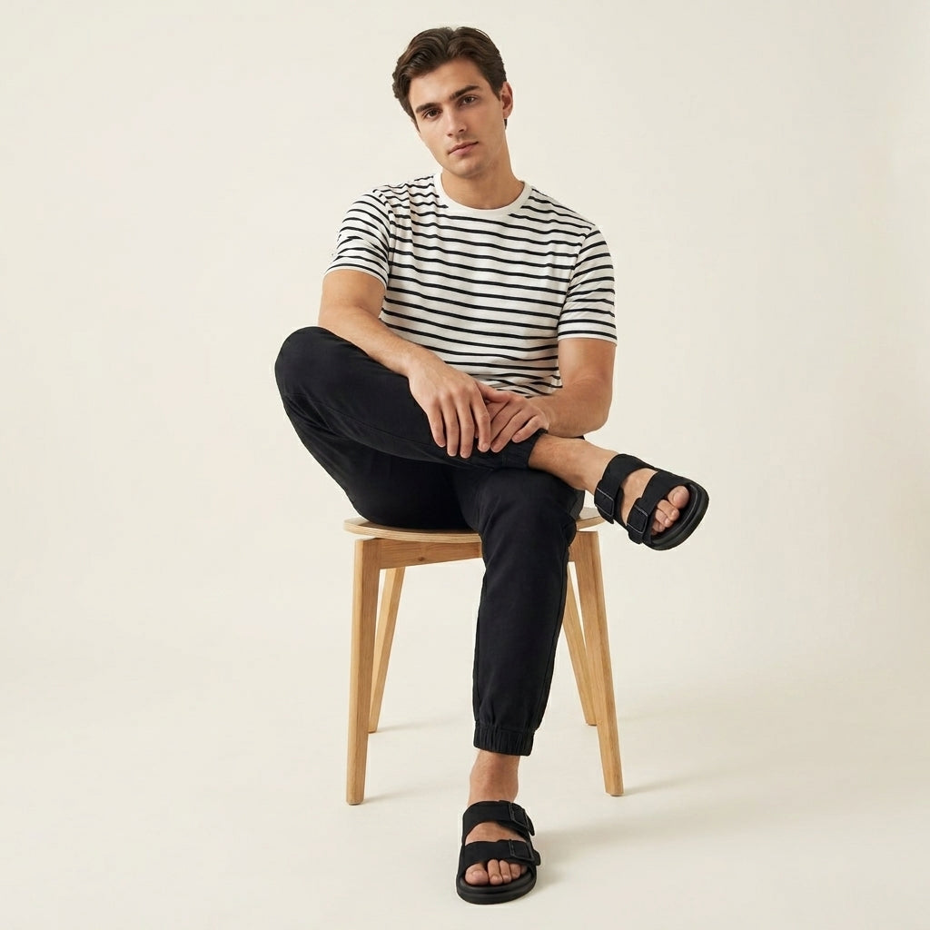 Alpha Genuine Leather Mens Sandals - view 7