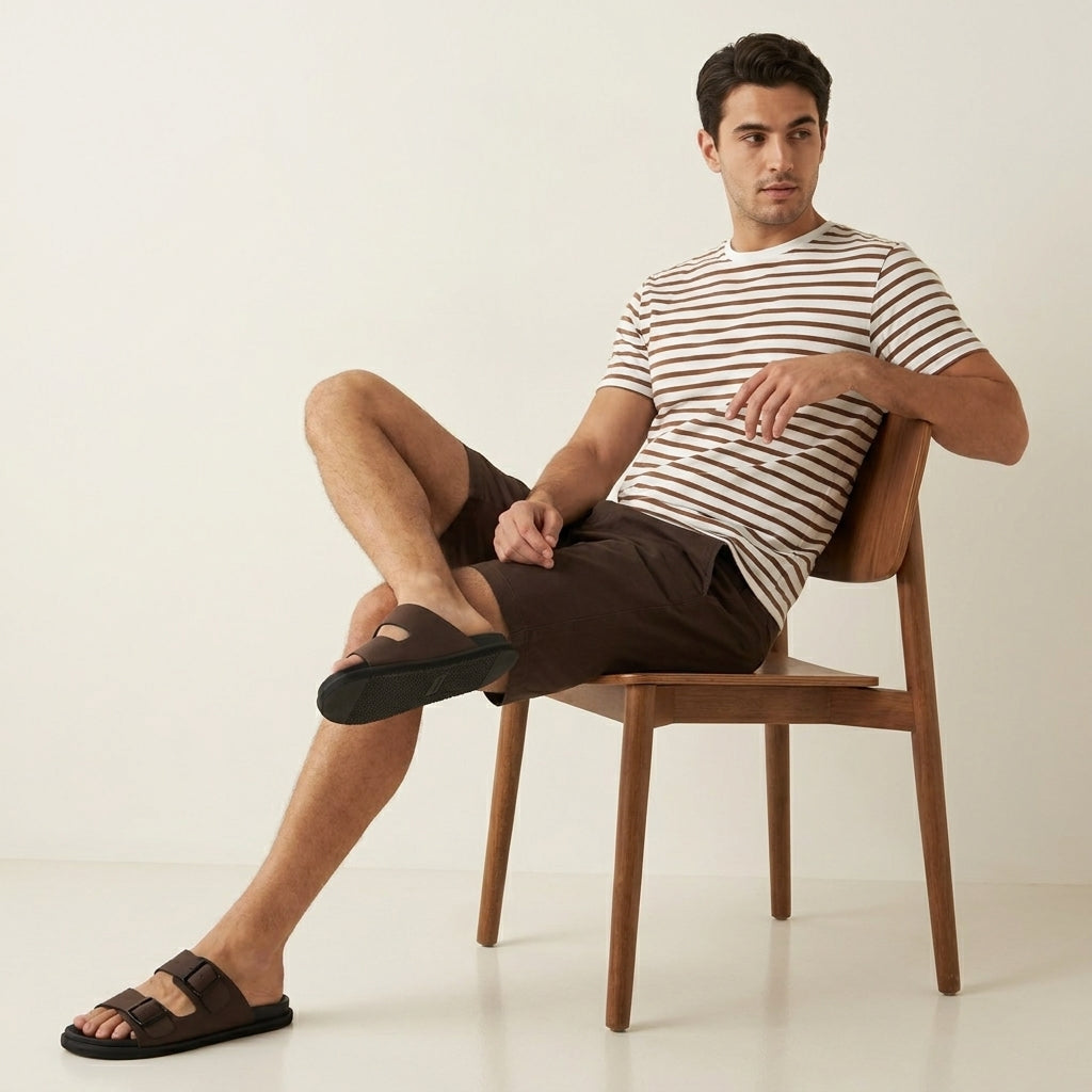 Alpha Genuine Leather Mens Sandals - view 17