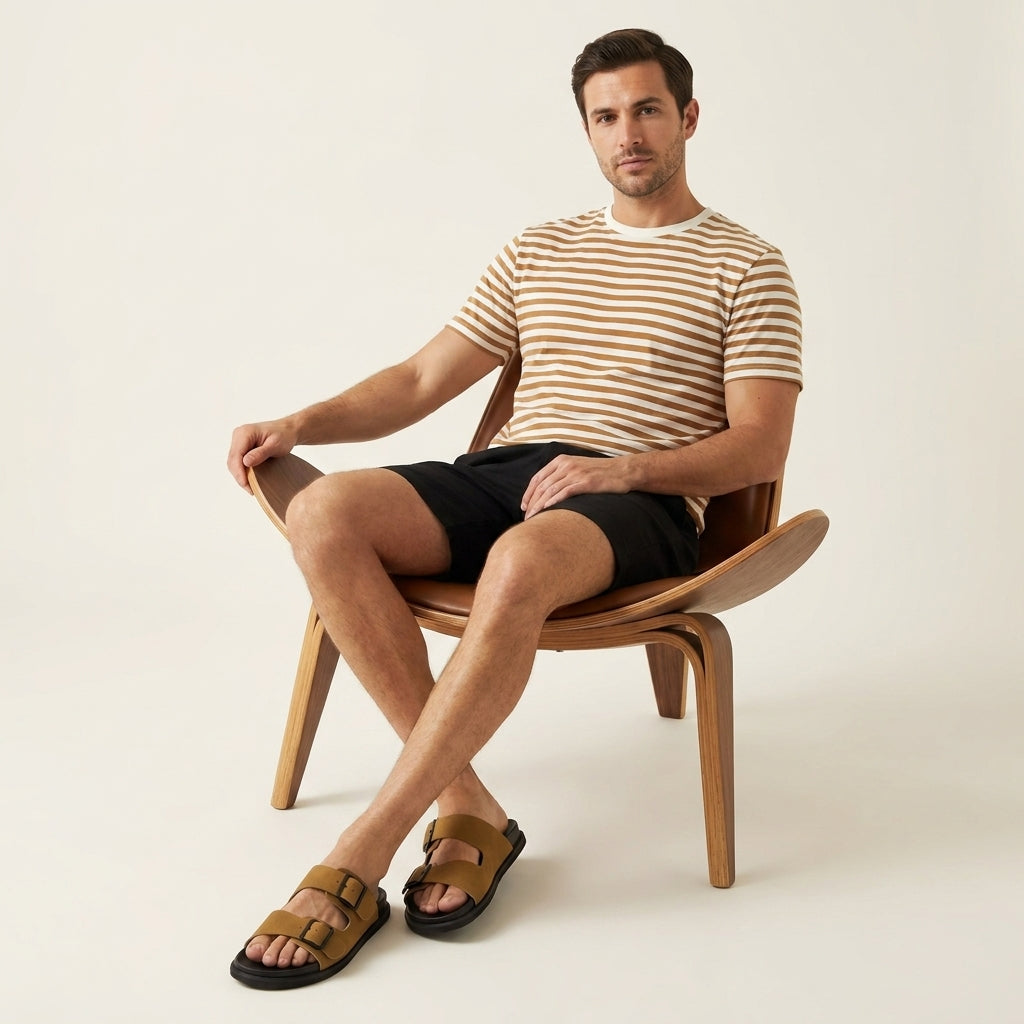 Alpha Genuine Leather Mens Sandals - view 27