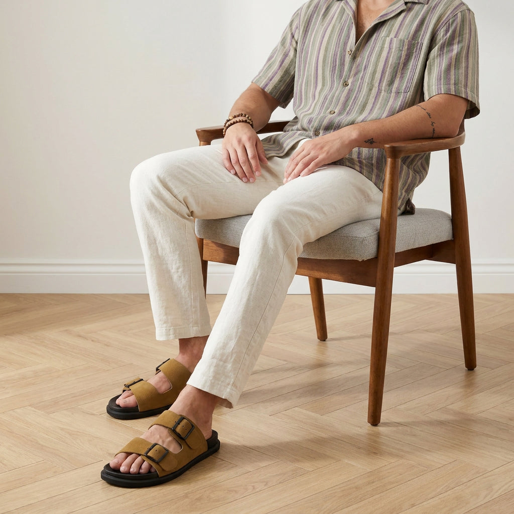 Alpha Genuine Leather Mens Sandals - view 29