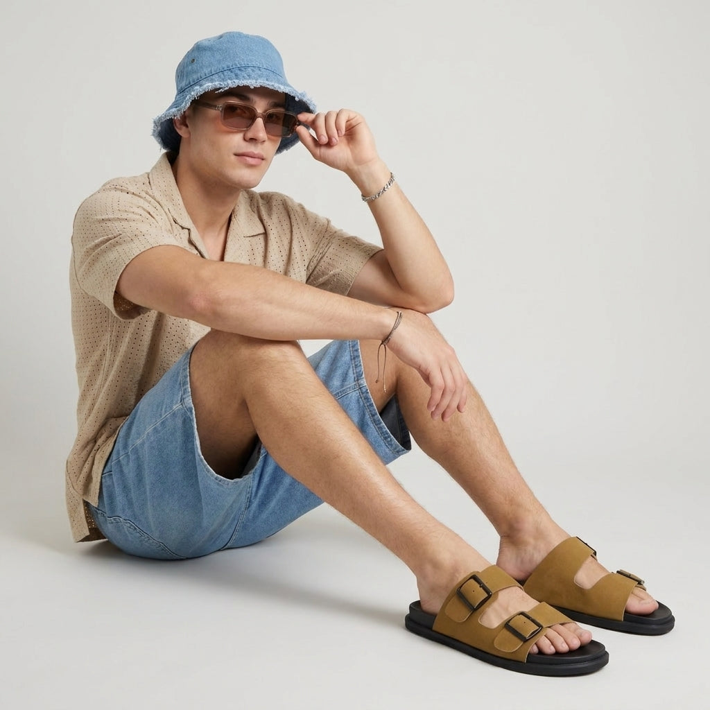 Alpha Genuine Leather Mens Sandals - view 28