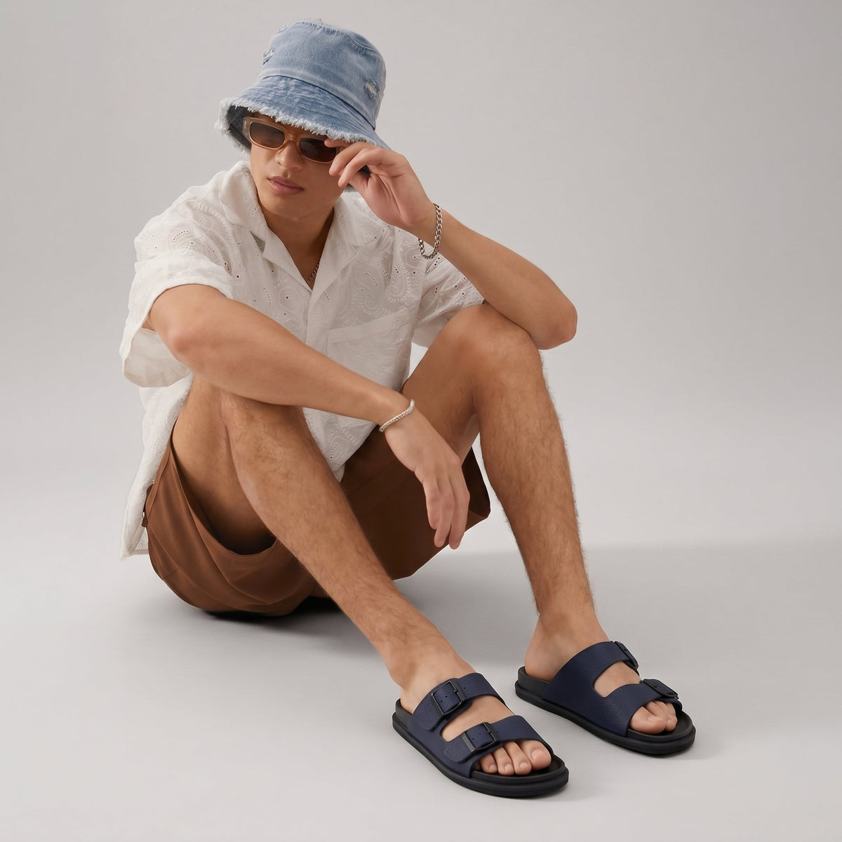 Alpha Genuine Leather Mens Sandals - view 37