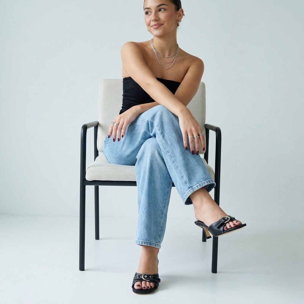 Belle Kitten Heel Sandals - view 10