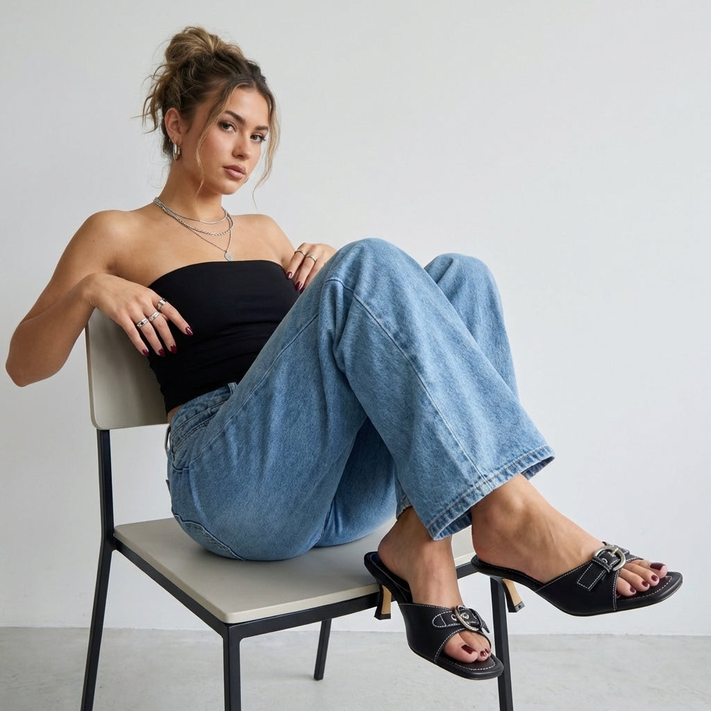 Belle Kitten Heel Sandals - view 2