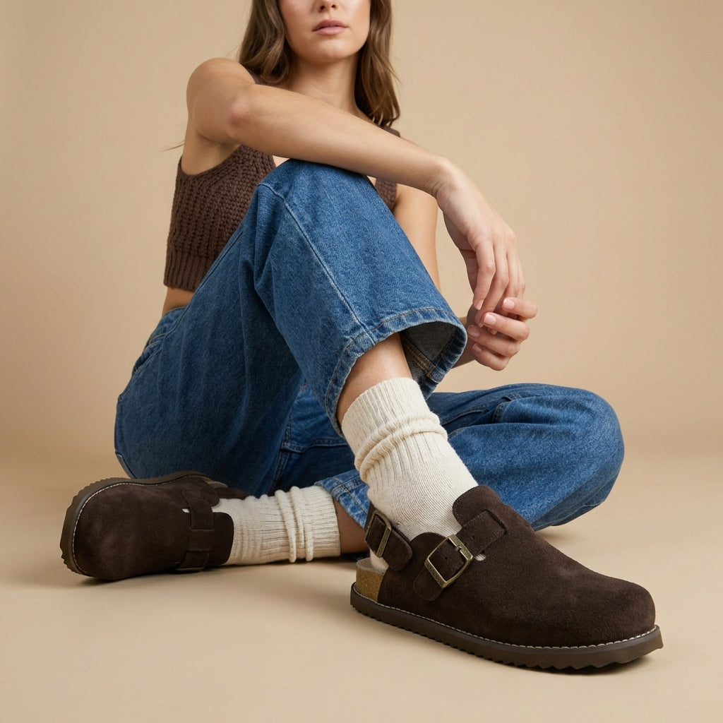Brooklyn Suede Womens Slides - view 38