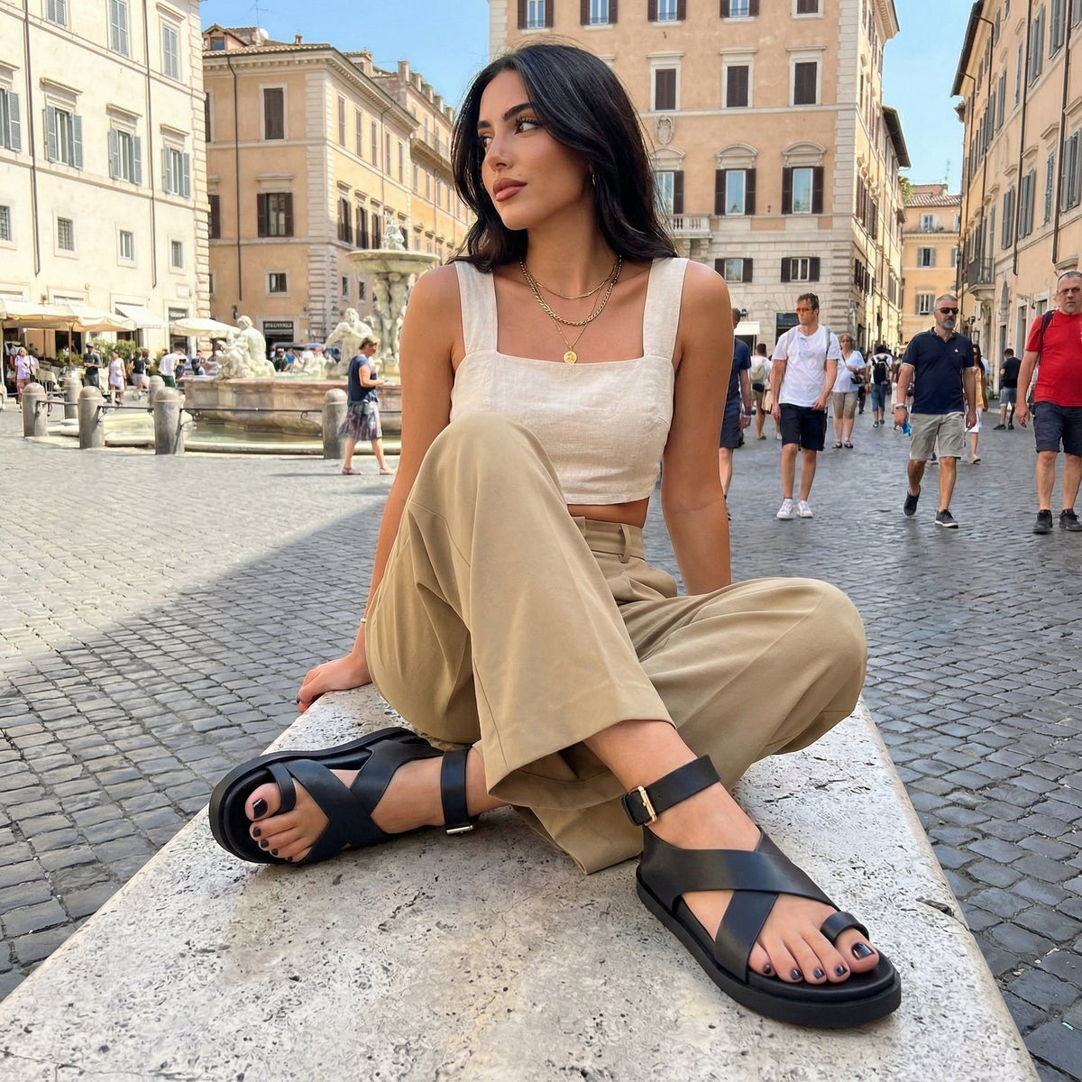 Entry Ankle Wrap Molded Footbed Sandal - view 8