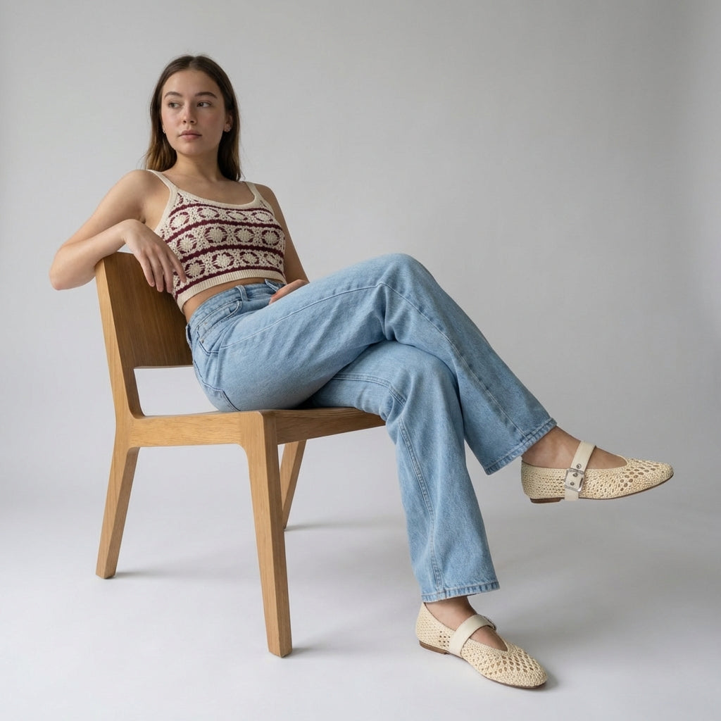 Gabby Woven Mary Jane Flats - view 20