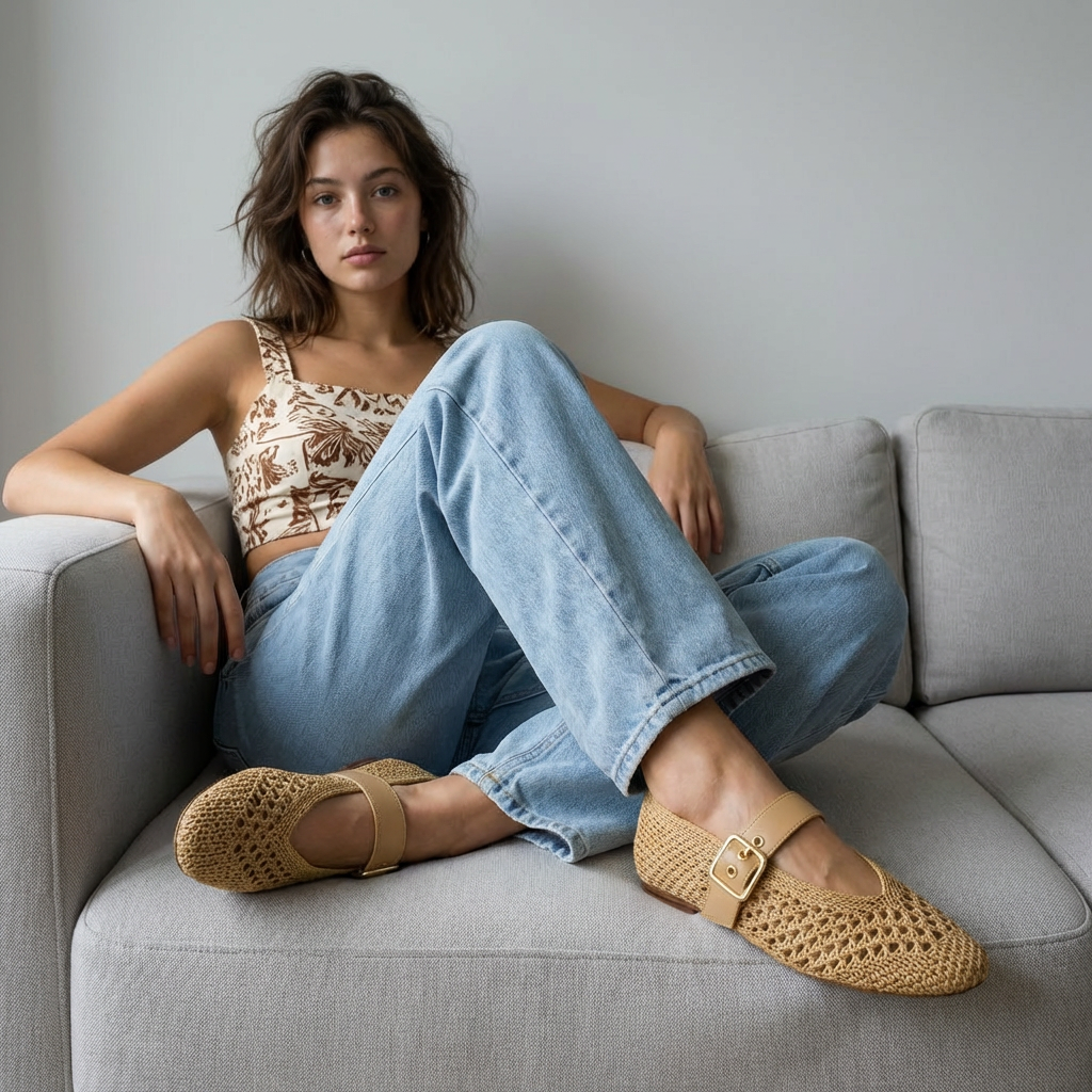 Gabby Woven Mary Jane Flats - view 28