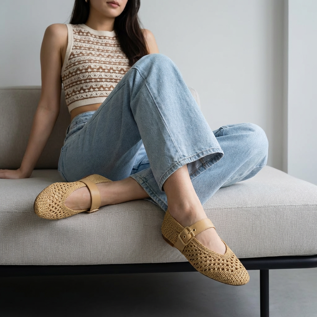 Gabby Woven Mary Jane Flats - view 22