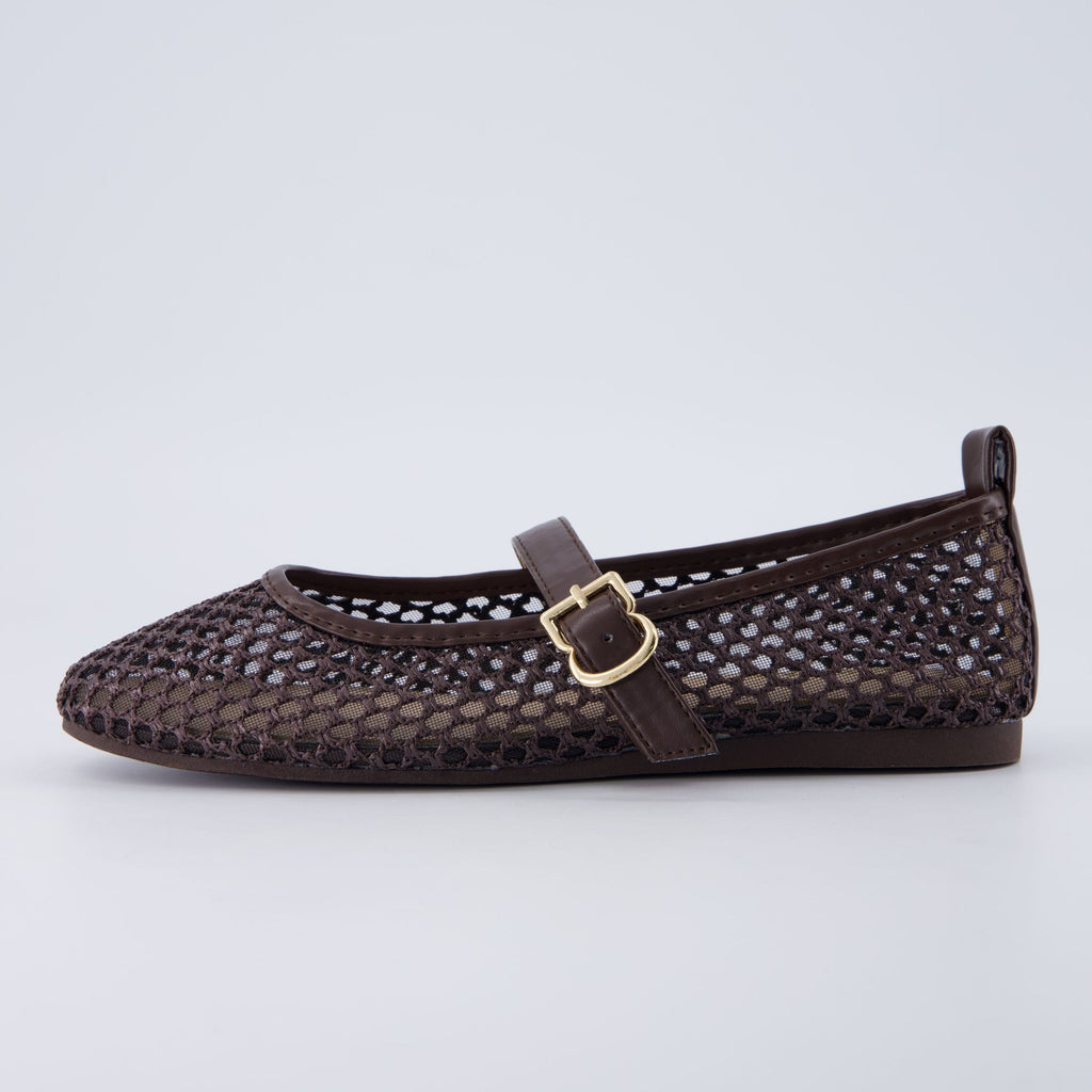 Gracie Mesh Mary Jane Flats - view 1
