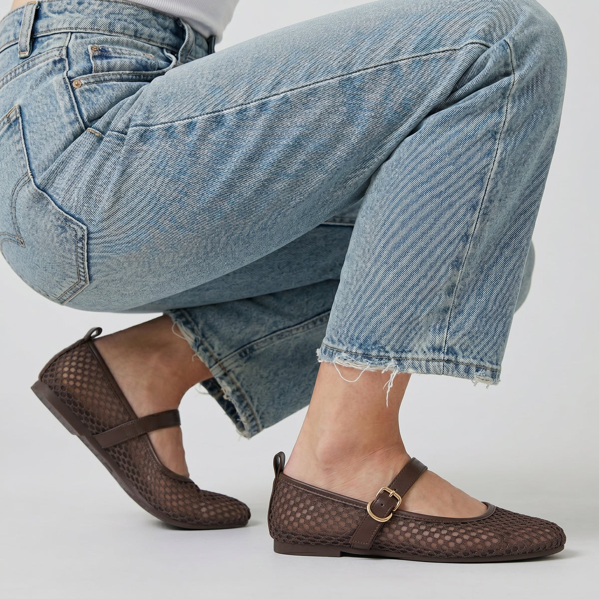 Gracie Mesh Mary Jane Flats - view 2
