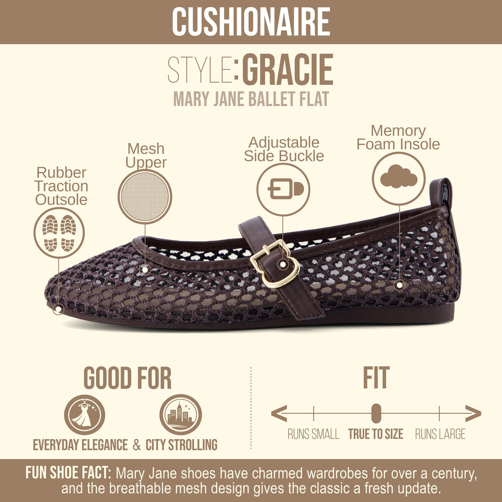 Gracie Mesh Mary Jane Flats - view 11