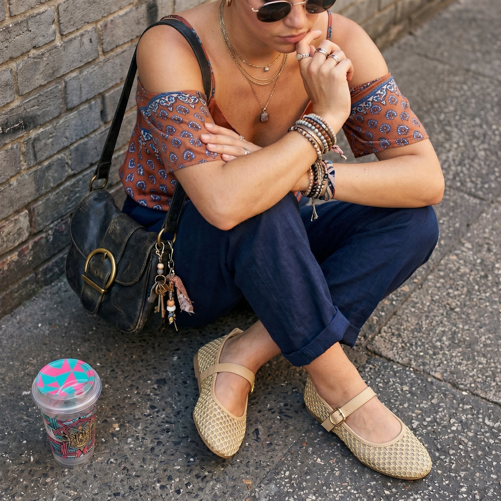 Gracie Mesh Mary Jane Flats - view 36