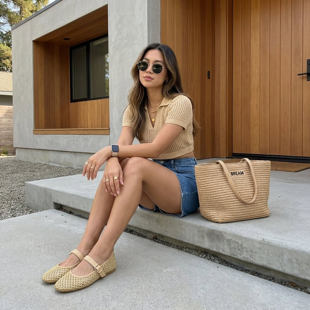 Gracie Mesh Mary Jane Flats - view 35