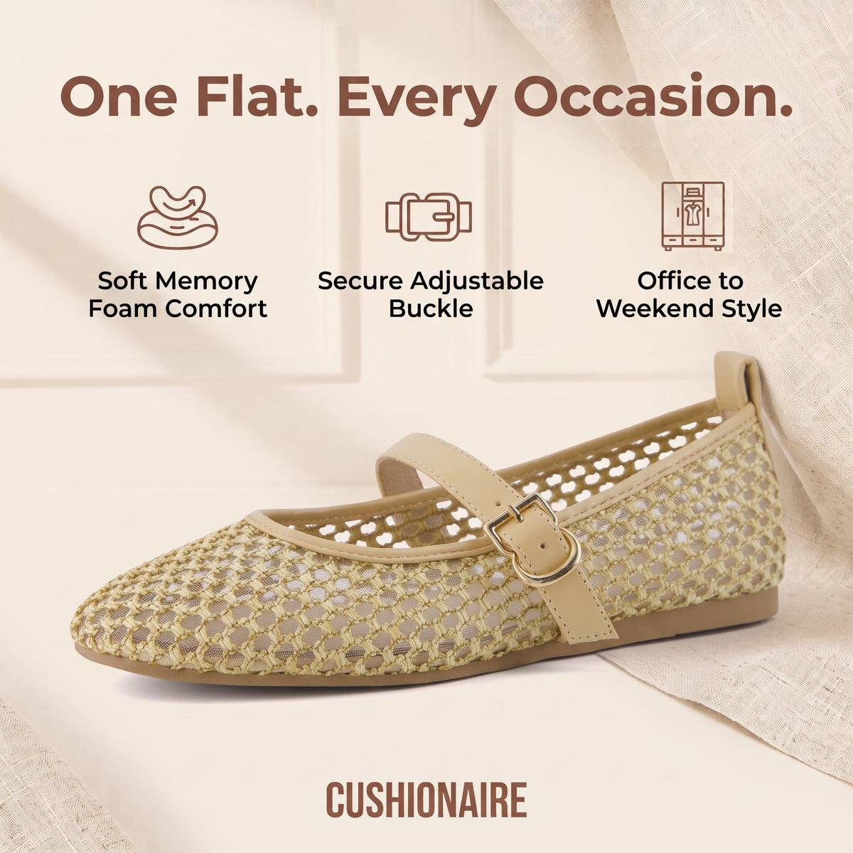 Gracie Mesh Mary Jane Flats - view 39