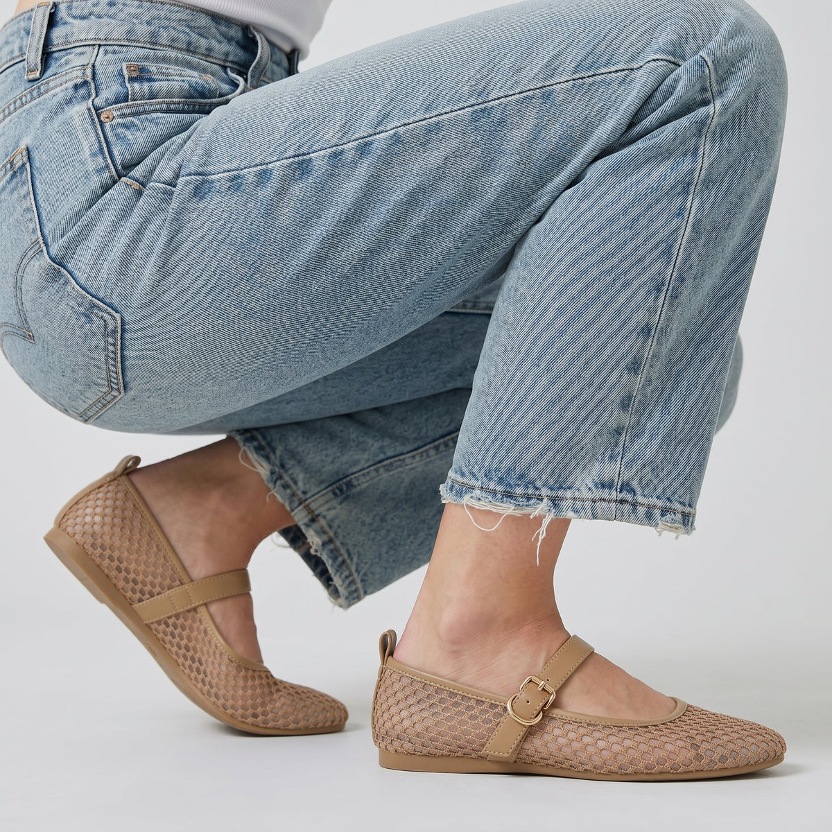 Gracie Mesh Mary Jane Flats - view 56