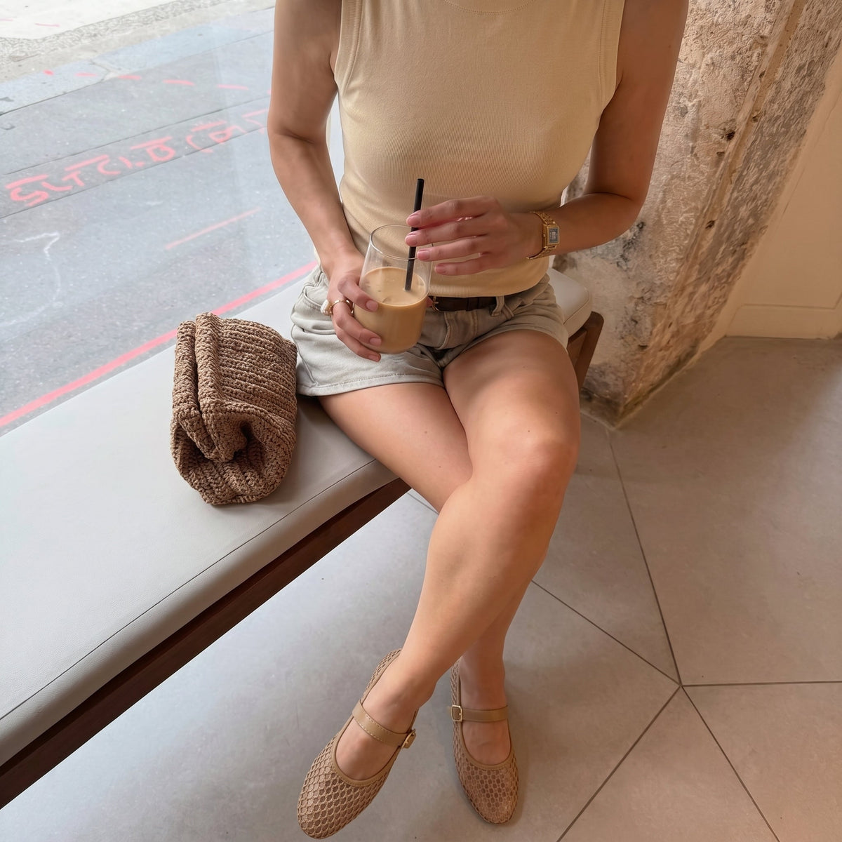 Gracie Mesh Mary Jane Flats - view 58