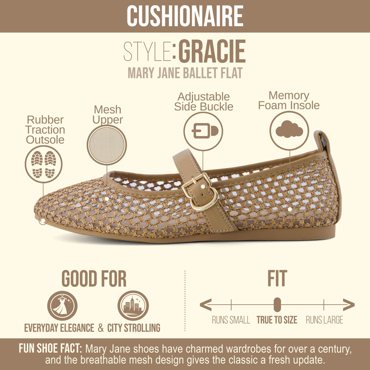 Gracie Mesh Mary Jane Flats - view 60