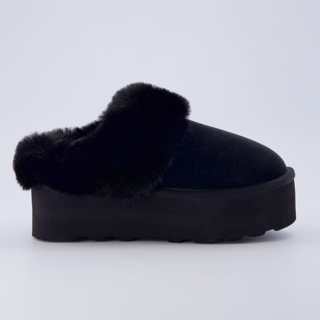 Husky Suede Cozy Platform Mule - view 11