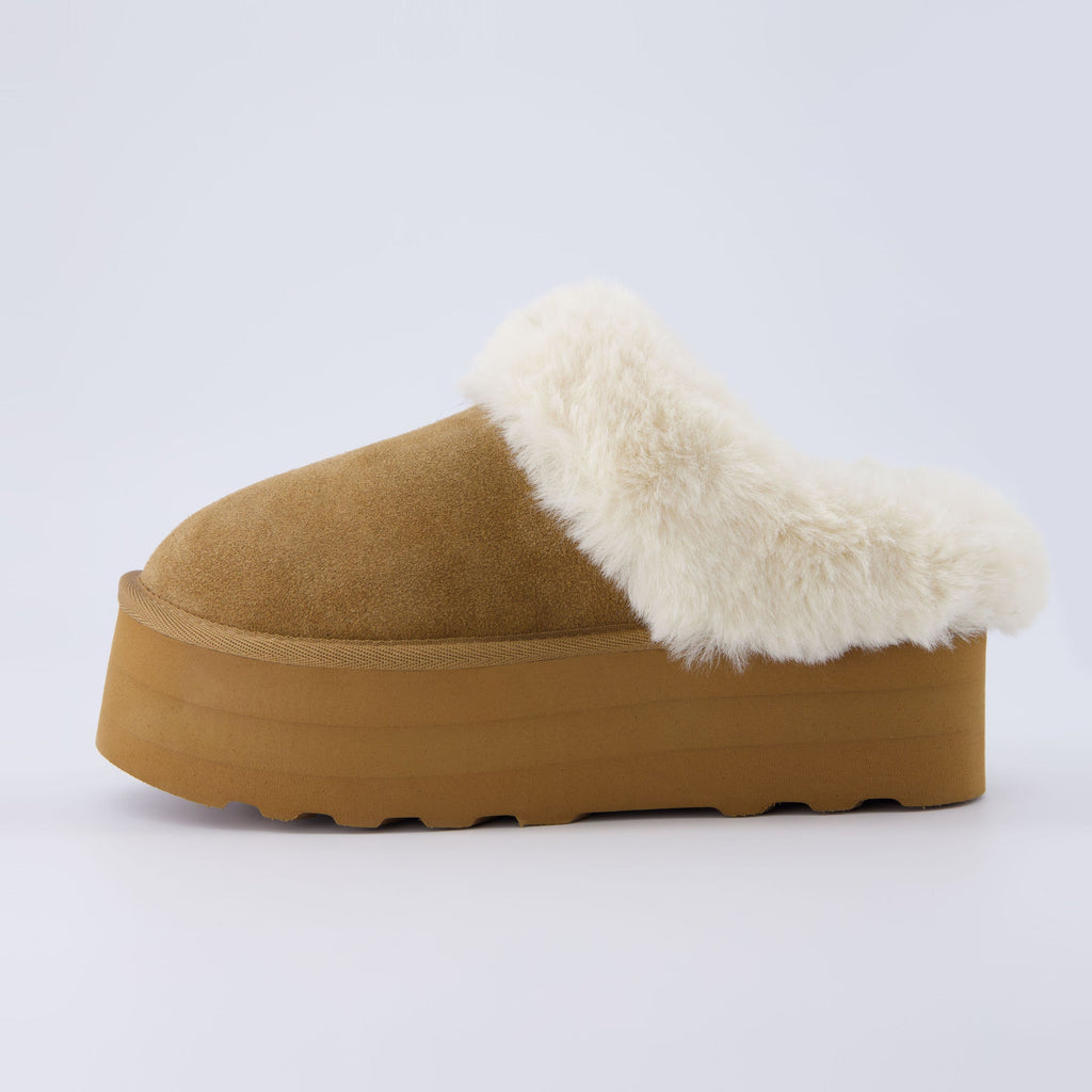 Husky Suede Cozy Platform Mule - view 2