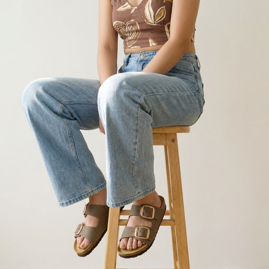 Laz Genuine Suede Slides - view 17