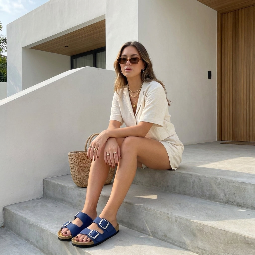 Laz Genuine Suede Slides - view 47