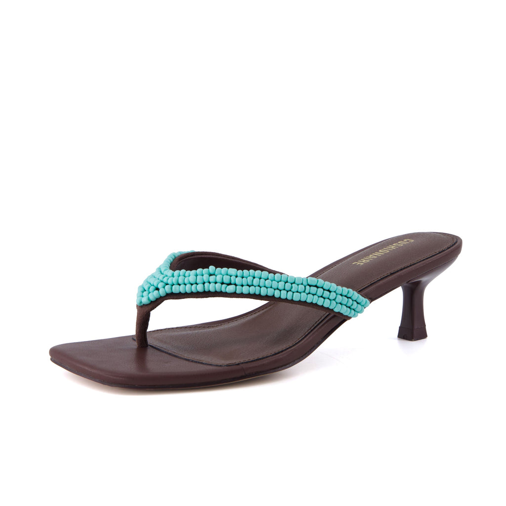 Mila Beaded Kitten Heels - view 3
