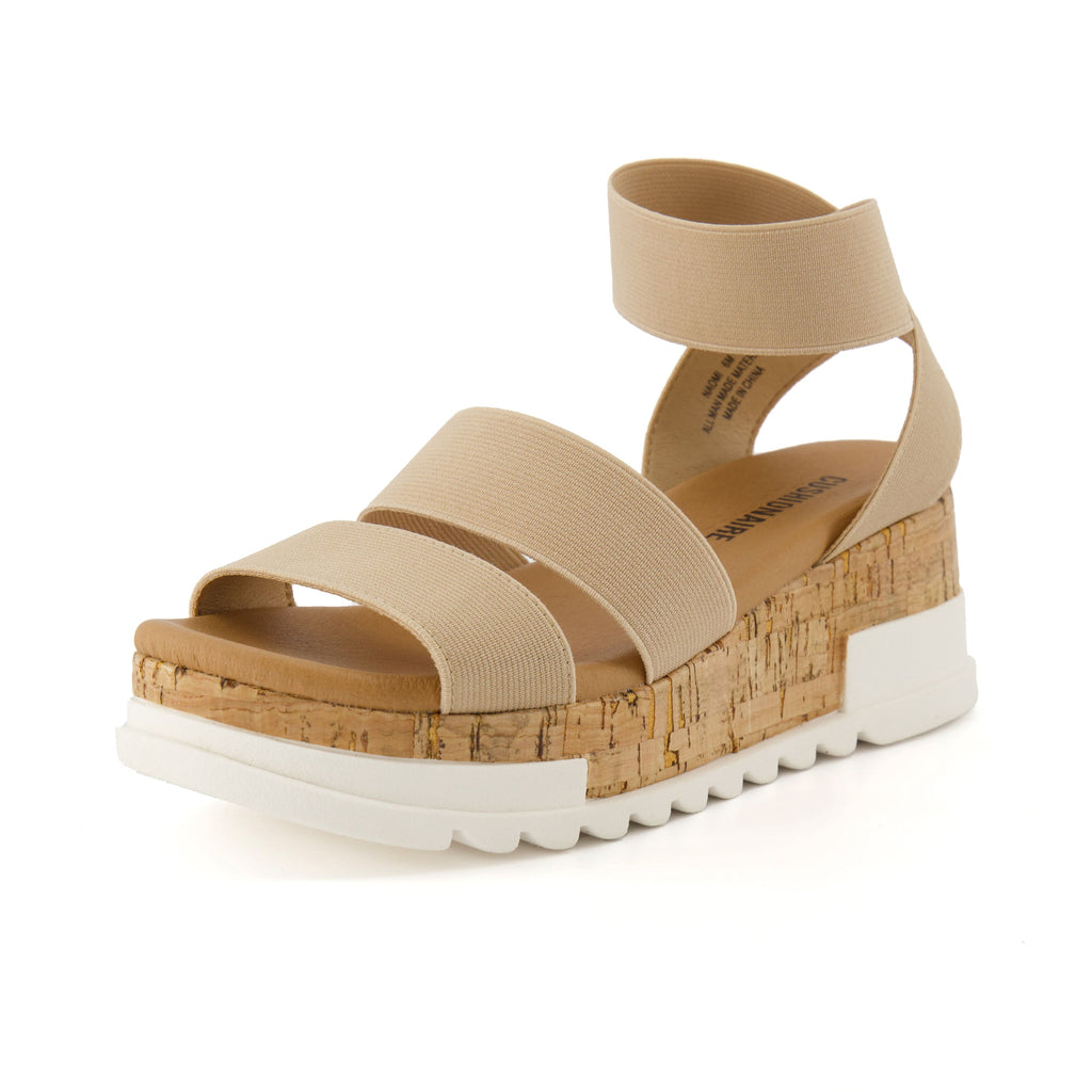 Naomi Stretch Cork Wedge Sandal - view 2