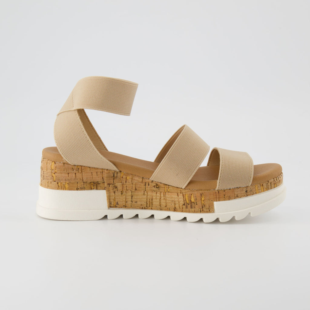 Naomi Stretch Cork Wedge Sandal - view 4