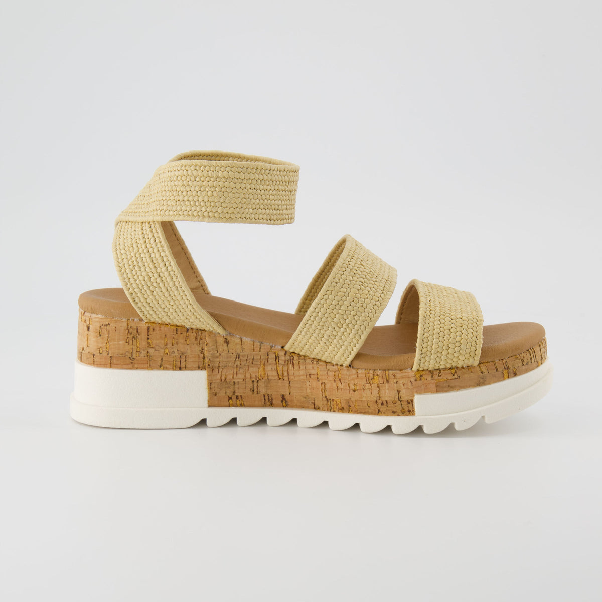 Naomi Stretch Cork Wedge Sandal - view 16