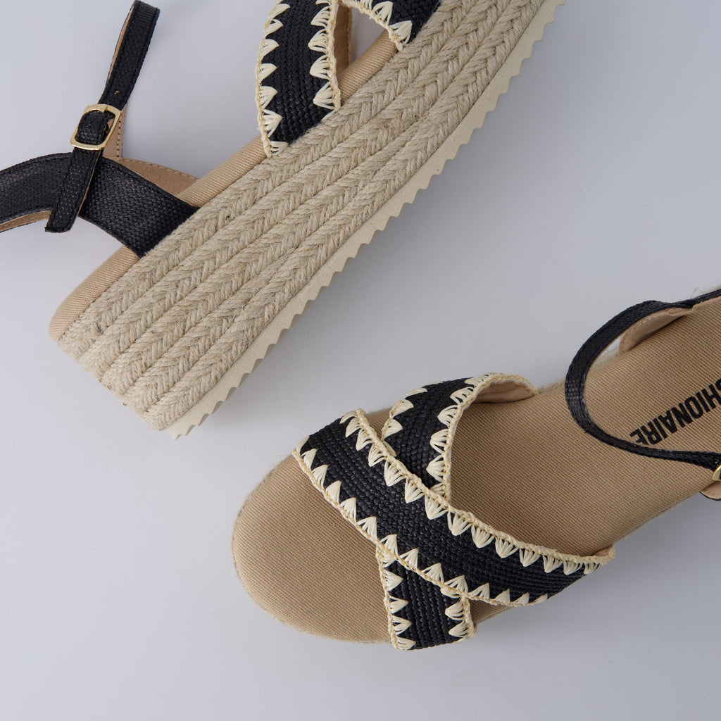 Ola Raffia Platform Sandals - view 8