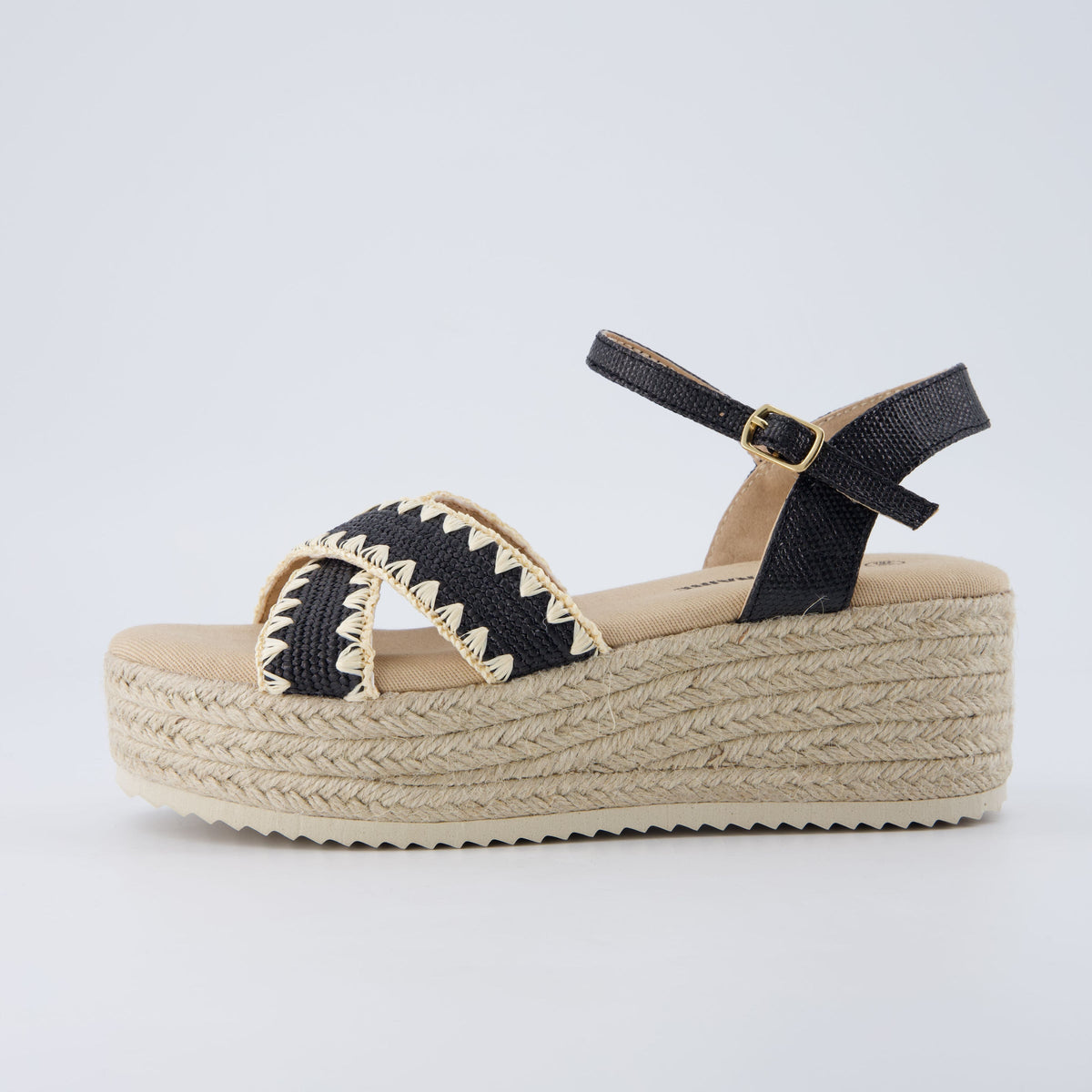 Ola Raffia Platform Sandals - view 1