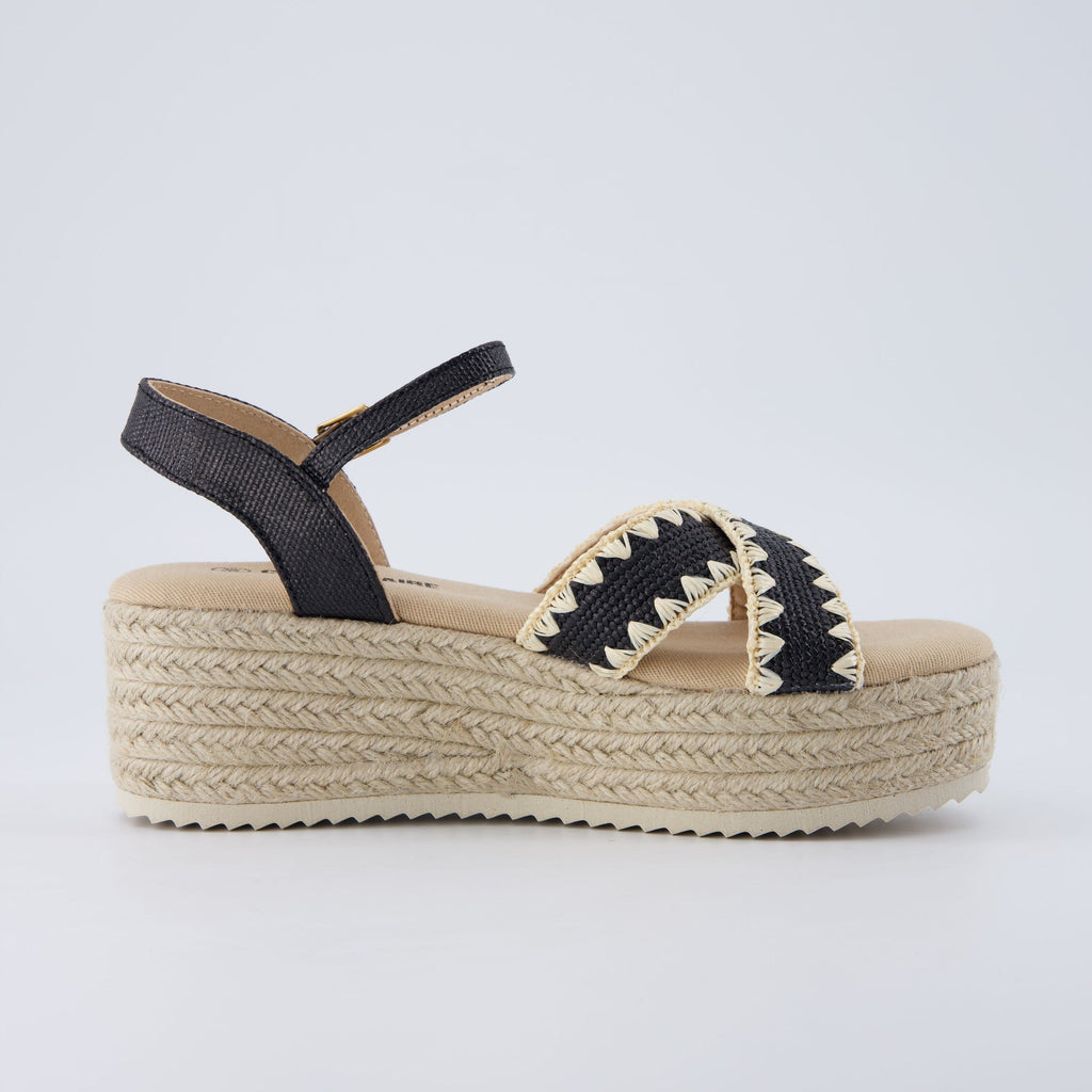 Ola Raffia Platform Sandals - view 4