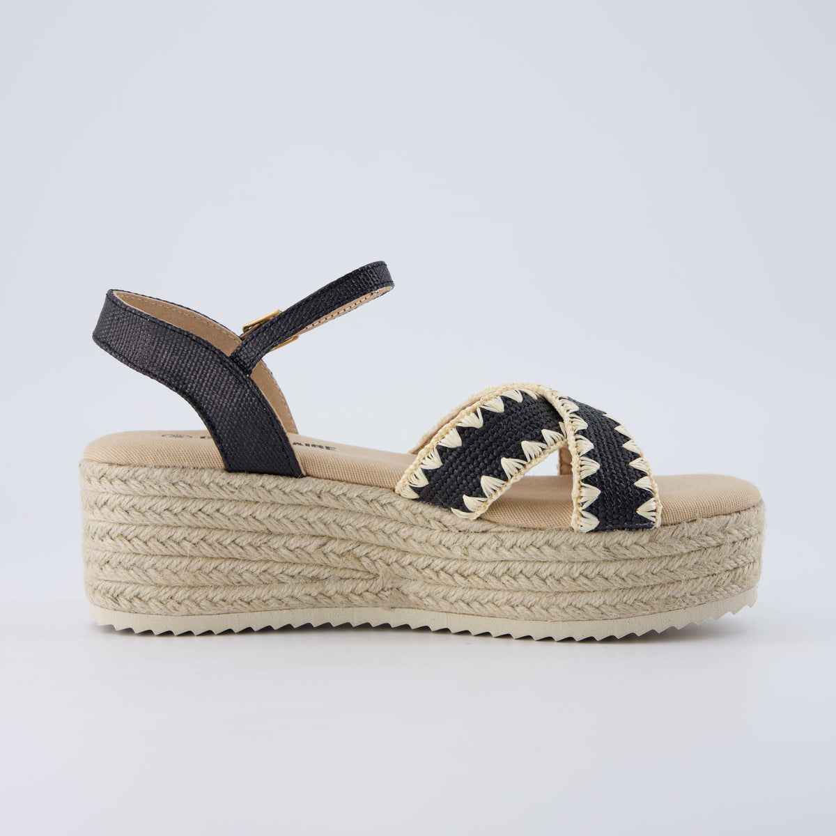 Ola Raffia Platform Sandals - view 4