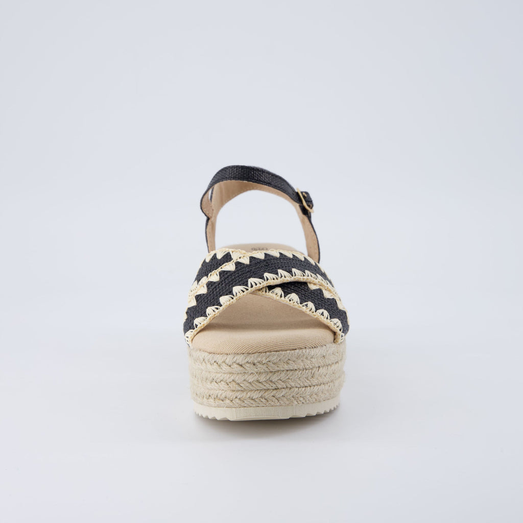 Ola Raffia Platform Sandals - view 3