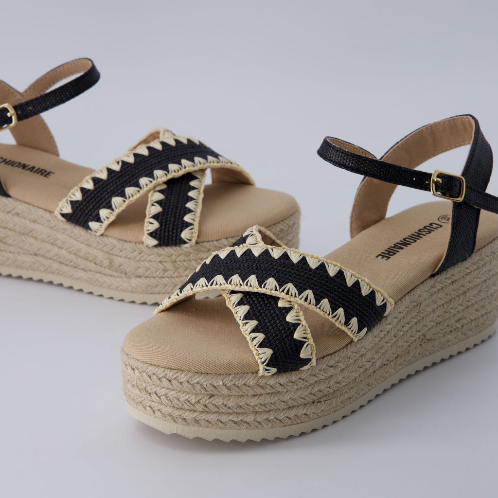 Ola Raffia Platform Sandals - view 7