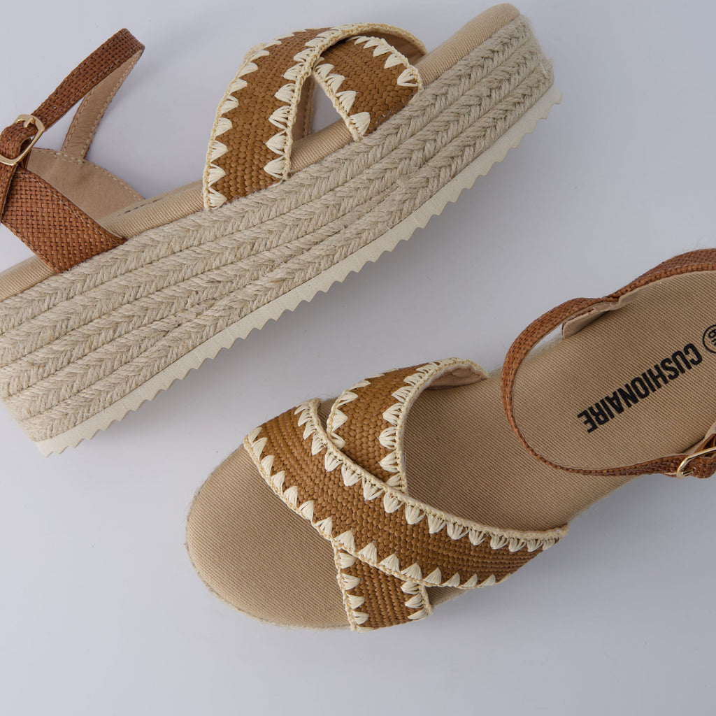 Ola Raffia Platform Sandals - view 17