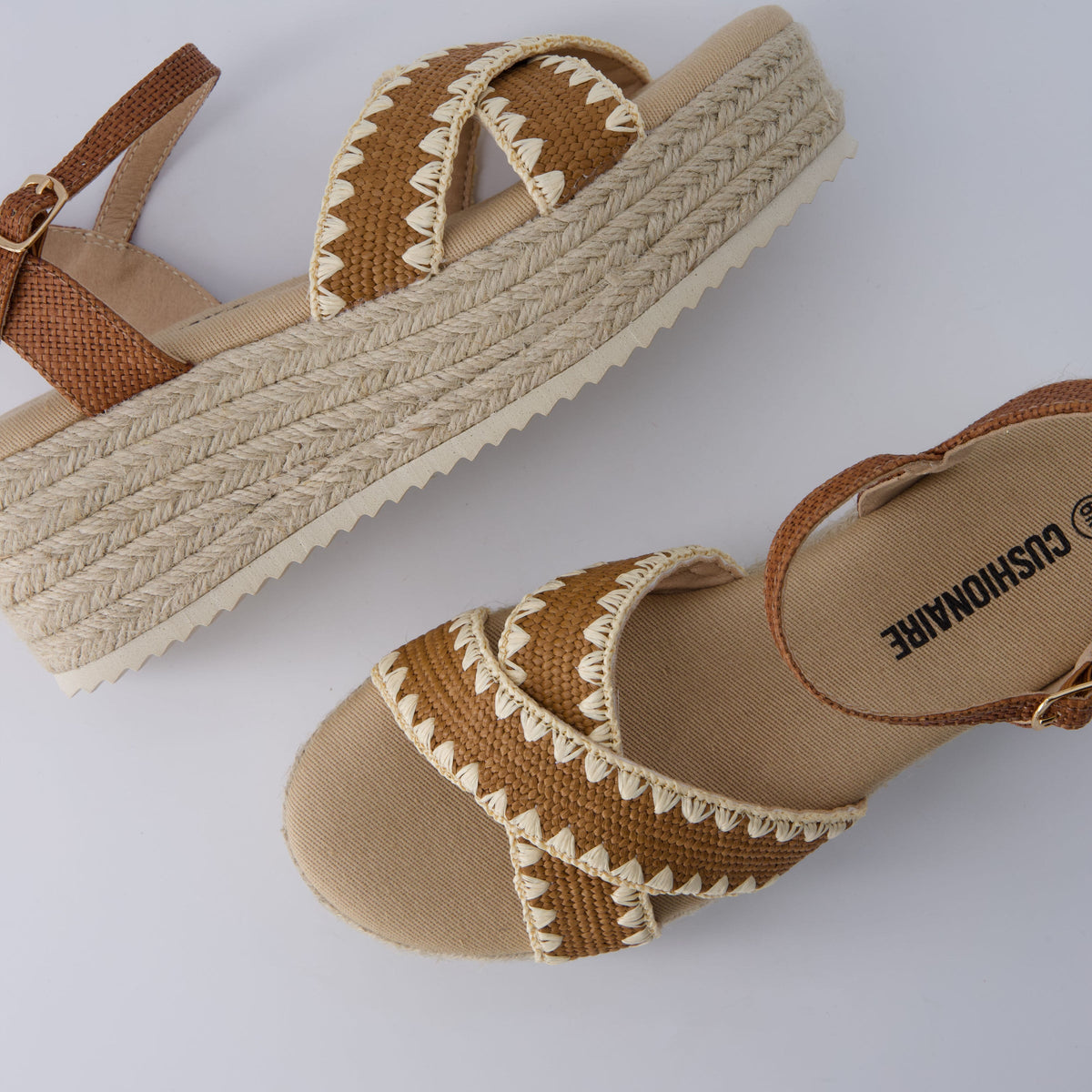 Ola Raffia Platform Sandals - view 17