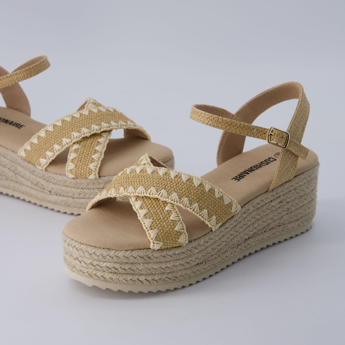 Ola Raffia Platform Sandals - view 24
