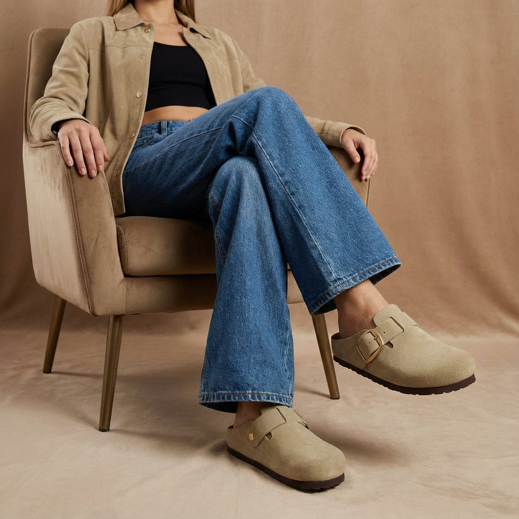 Rusty Leather Clogs - view 9