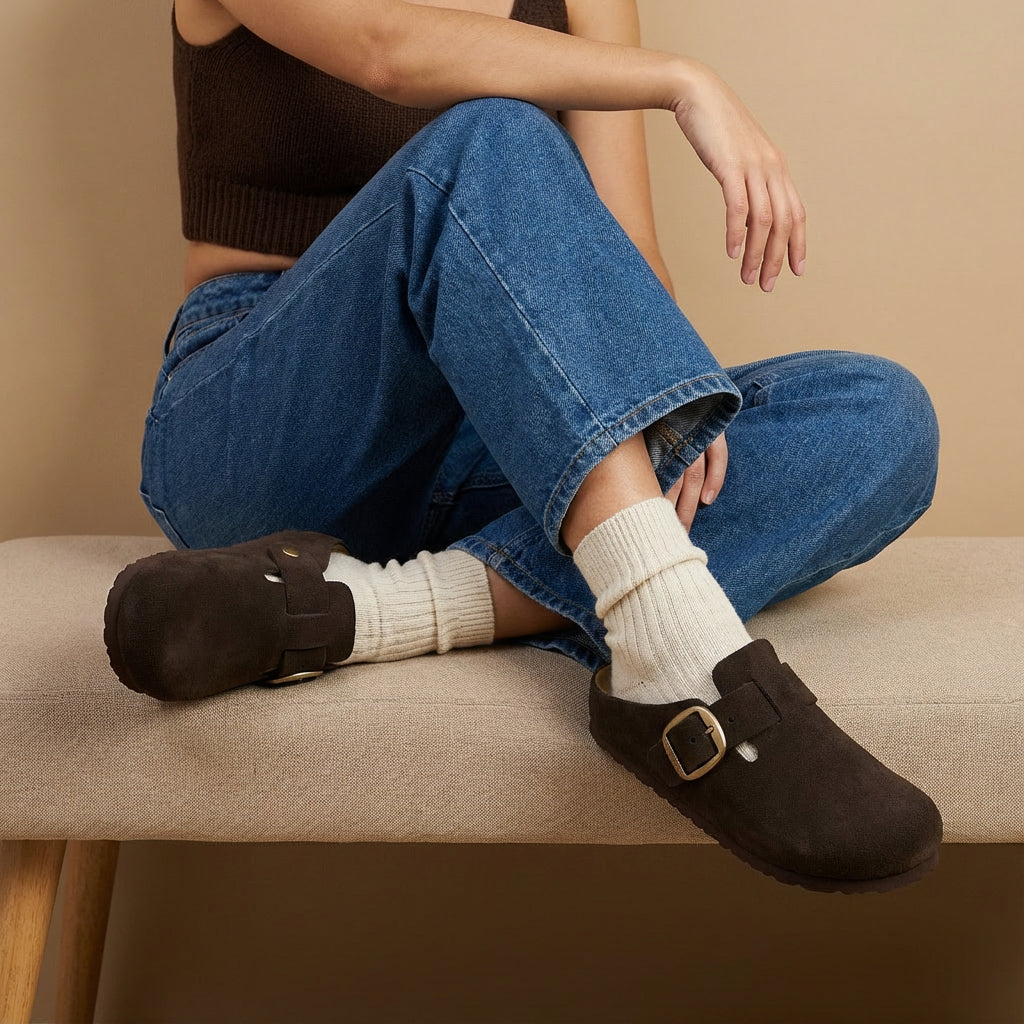 Rusty Leather Clogs - view 30