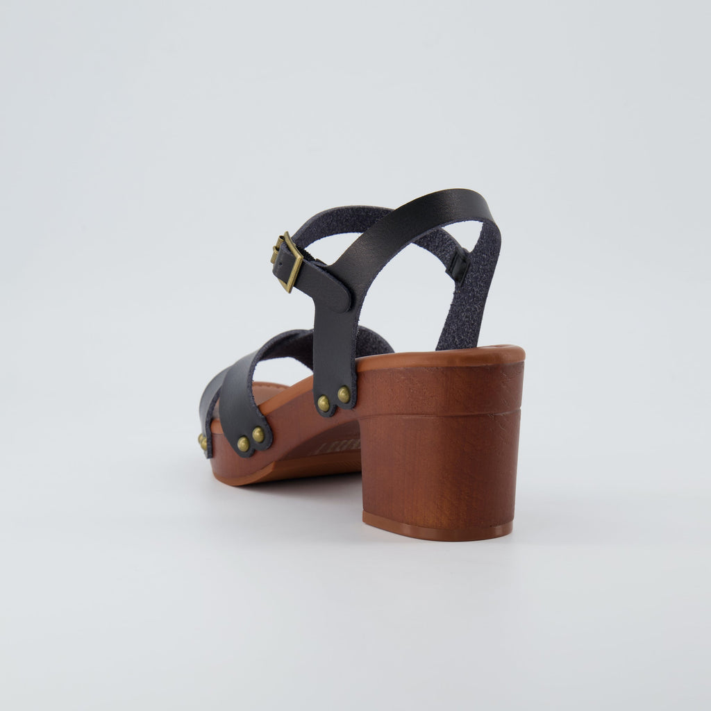Slate Faux Wood Sandals - view 4