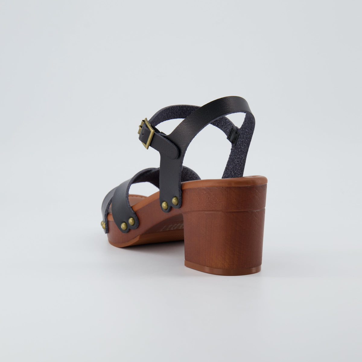 Slate Faux Wood Sandals - view 4