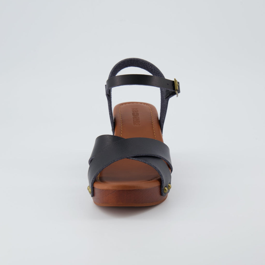 Slate Faux Wood Sandals - view 3