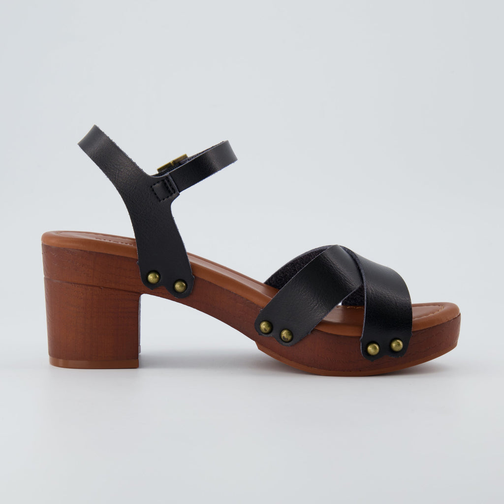 Slate Faux Wood Sandals - view 5