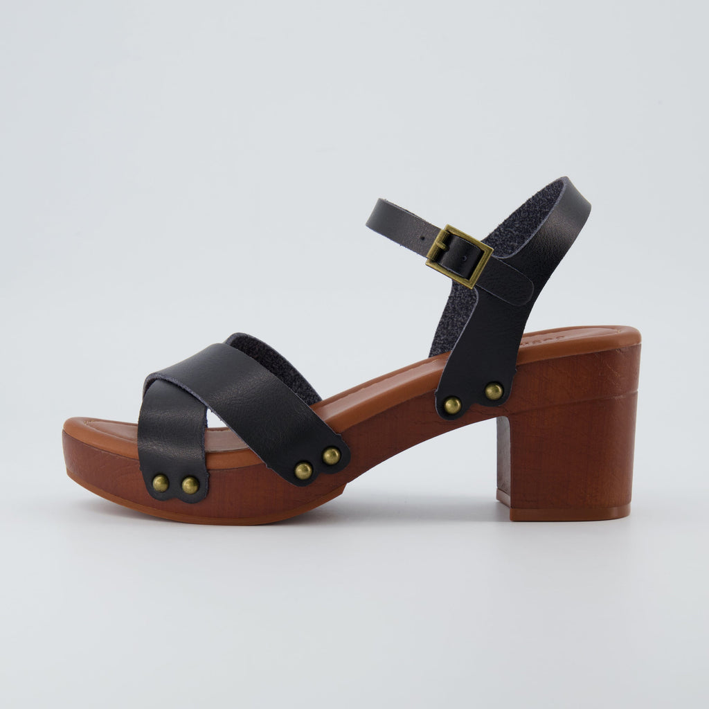 Slate Faux Wood Sandals - view 1