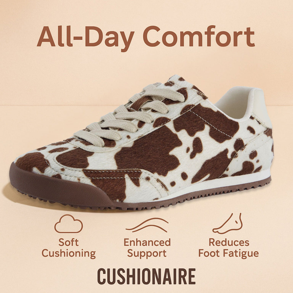 Techno Cow Print Sneakers - view 11