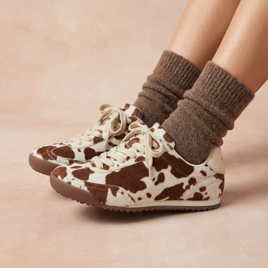 Techno Cow Print Sneakers - view 10
