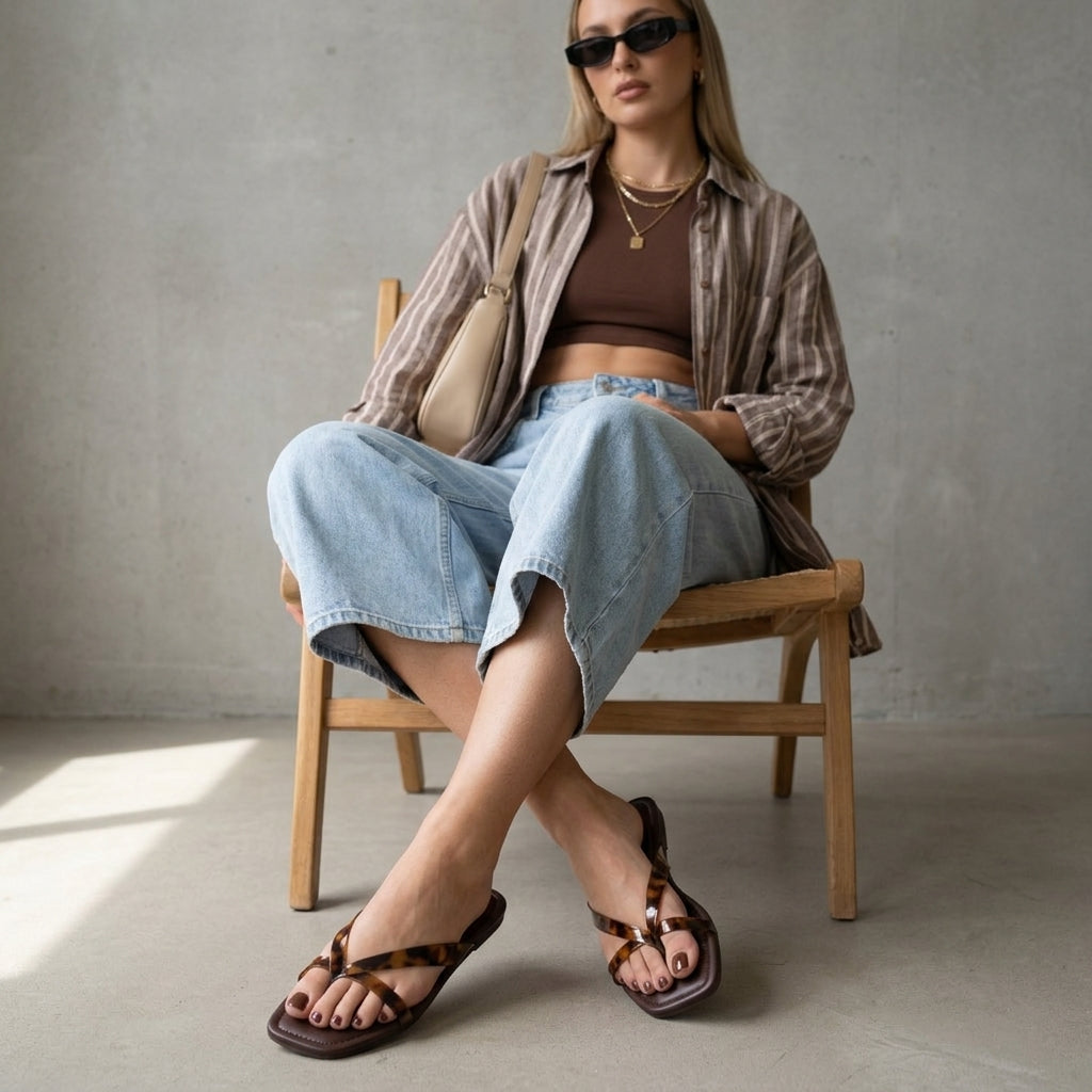 Titan Square Toe Flip Flops - view 7